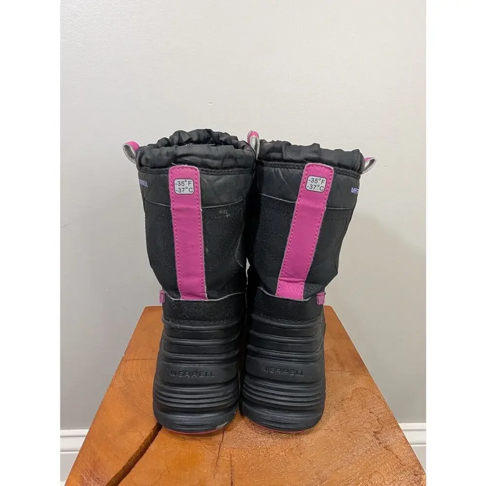 Merrell Kids' Snow Quest Lite Waterproof Boots Snow Rain Hiking - Size 5Y